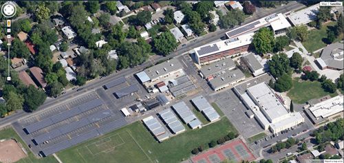 Aerial Photo of CHS Solar Panels